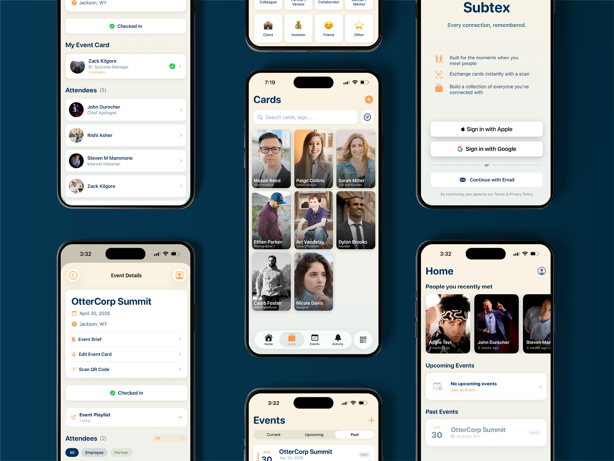 Subtex app screenshots